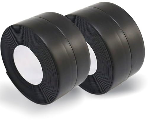 Yuexitech 2 Rouleaux Joint Salle De Bain Noir, Ruban Joint Baignoire Autocollant, Joint Plan De Travail Cuisine, Joint Adhesif Anti-moisissure Pour Salle De Bain Toilettes Toilettes évier, 38mmx3.2m