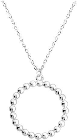 Sofia Milani - Damen Halskette 925 Silber - Kreis Kugel Anhänger - N0774