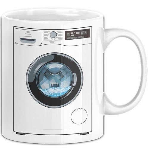 Waschmaschine Tasse Geschenk Witzige Tasse 3D (Weiß)