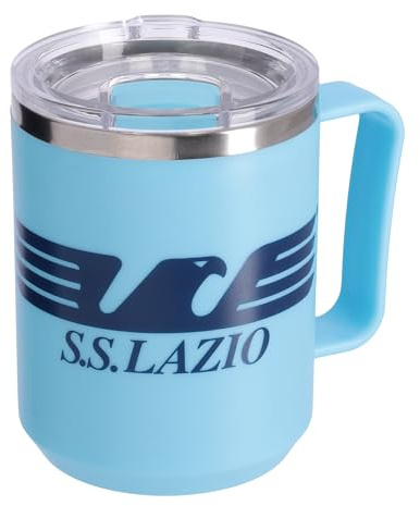 SS Lazio Tazza Acciaio Termica Prodotto Ufficiale, Celeste