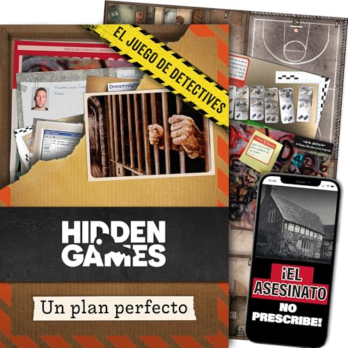 Hidden Games Escena del Crimen – Un Plan Juego de Detectives | Un preso aparece muerto en la prisión. Juego de detectives, pistas reales, audio y vídeo. 1-6 jugadores, +14 años