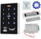 ReaIOKbii Kit sistema di controllo accessi impermeabile per esterni Tuya Wireless WiFi RFID Password Tastiera Touch 15 portachiavi 125kHz Serratura elettromagnetica 180 kg/350 libbre Alimentatore