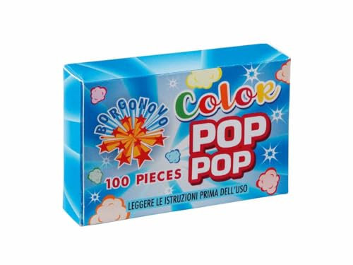Zeus Party 100 CIPOLLINE SCOPPIETTANTI Pop-Pop Colorati PETARDI per Bambini Cat. F1