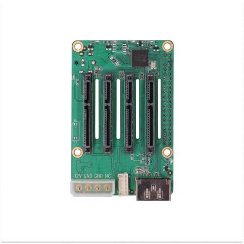 Radxa Penta SATA HAT, Up to 5X SATA disks HAT for Raspberry Pi 5 and Rock Pi SBCs, Mini NAS Server, Single Board Computer