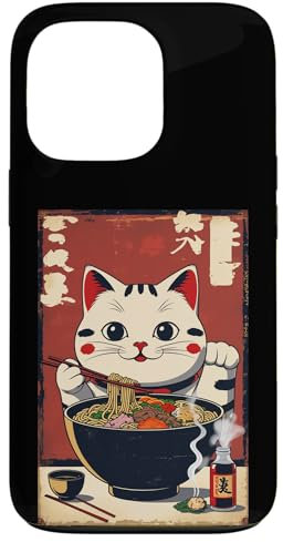 Winkekatze Maneki Neko Lucky Ramen Suppe Katze Glücksbringer Hülle für iPhone 13 Pro