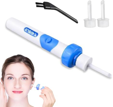 Ohrenschmalz-Sauger, Ohrenschmalz Entferner Sauger, Sicherer Und Sanfter Ohrenreiniger-Absauger, Mit 2 Waschbaren Ersatzköpfen, Ohr Reinigung Für Kinder Und Erwachsene (1Pc)