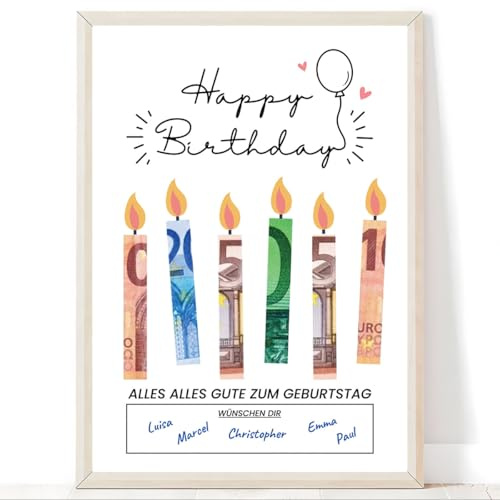kiimiipa 18.Geburtstag Mädchen Junge,18.Geburtstag Geldgeschenk,Geschenke Zum 18 Geburtstag Mädchen Junge,Bilderrahmen für 18 Geburtstag Deko Geldgeschenke (Style 3)