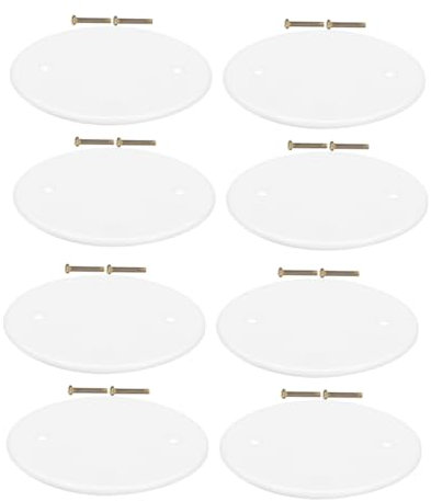 8Pièces Lot de Caches Ronds pour Plafonnier Plaques de Recouvrement Vierges avec Vis pour Cache Prises Électriques Accessoires de Plafond Polyvalents pour Maison Bureau
