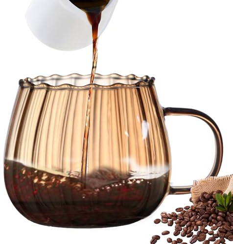 Tazze in vetro trasparente a forma di zucca, 400 ml, per Halloween, raccolto autunnale, per acqua gassata, tè al latte, latte in polvere, caffè caldo