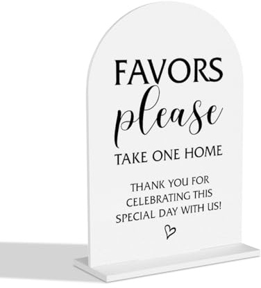 Please Take One Sign Wedding Signs Wedding Favor Sign for Engagement Bridal Shower Ceremony Reception Event Birthday Party Clear Table Acrylic Decor