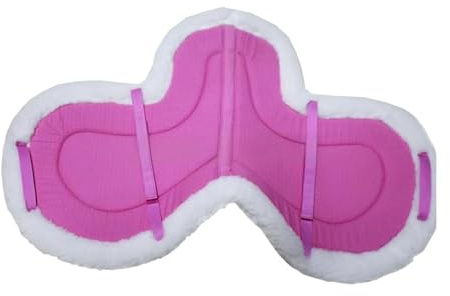 Harilla Tapis de Selle de Dressage, Tapis d'équitation Doux, Lavable, Respirant, épais, de Selle pour Cheval à cru pour Club et Sentier, Rose