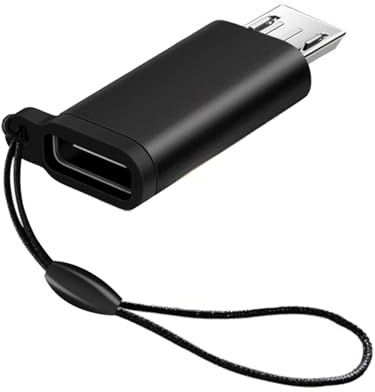 ZIDDAR USB C Female to Micro USB Male Adapter Converter Connector with Lanyard Support Charging & Data Sync for Phone Portable Sync Micro Device with Cable