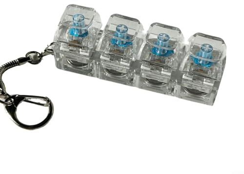 Lastdaytime Tastatur-Clicker-Spielzeug mit realistischen Tasten und RGB-Lichtern, um Stress zu reduzieren und die Konzentration in verschiedenen Einstellungen zu verbessern (transparente Farbe)