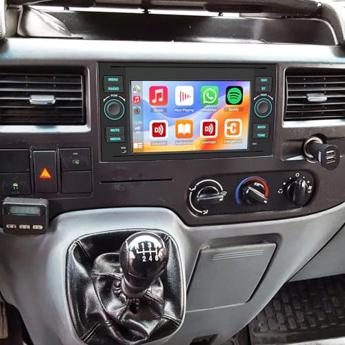 2+64G Android 15 Auto Radio Coche para Ford Transit Mk7 2007-2012,2 DIN 7 Zoll Touchscreen Auto Stereo Touch Screen Radio Bluetooth Multimediale con GPS WiFi FM Mirror Link Backup Camera