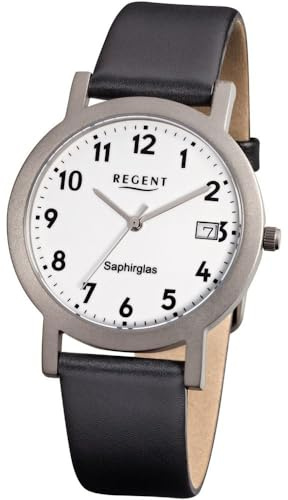 REGENT 11190138 – Uhr, Lederband schwarz