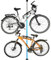 ALLEGRA Fahrradhalterung Wand Fahrradaufhängung Fahrradwandhalterung Fahrrad Halterung (Blau, 2 Halter + Stange 160cm - 290cm)