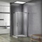 100x100x185 cm Cabine de douche Porte coulissante Paroi de douche accès d'angle verre sécurit
