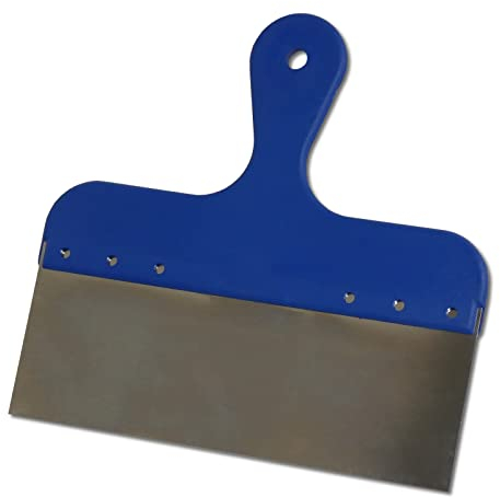 DEWEPRO® Breitspachtel - Flächenspachtel - Malerspachtel mit Kunststoff-Griff und Edelstahlklinge - 250x90mm - Maurerspachtel