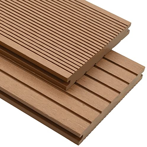 vidaXL WPC Terrassendielen Massiv 10m² 4m 20mm Teak Komplettbausatz Holz Diele