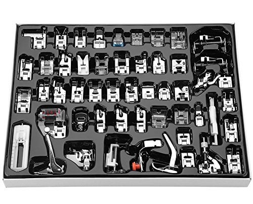 Lot de 52 Pieds presseurs Professionnels pour Machine à Coudre Domestique - Accessoires pour Machine à Coudre Singer et Domestique