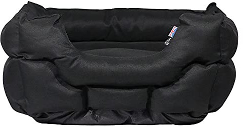 Bunty Woodland Dog Beds XL Washable - Soft, Calming, Wipe Down Cat Bed & Dog Bed for Crate - High Wall Support - Water-Resistant, Non-Skid Bottom - Rectangle, Black, 93x75x21cm