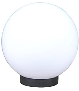 Velamp APOLUX Farola Exterior, 200 mm, Montaje E27, Compatible con LED, IP44 a Prueba de Agua, para Jardines, Parques, condominios, terrazas, Transparente