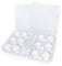 LCFALO 6 Pack Contact Lens Case, Contacts Lenses Travel Clear Bulk Organizer Cases with Stick Tool Set, Clear, 6 Piece Set, Travel,Simple