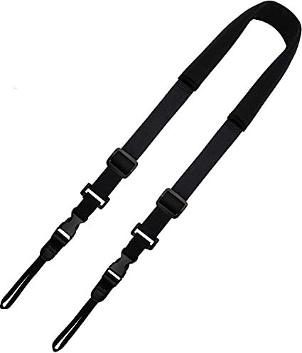 YMTHamaz3 Camera Neck Strap or Binoculars strap inside Neoprene With Quick Release Buckle Black