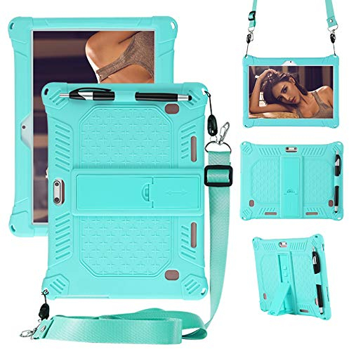 Nother Funda para Pritom Tronpad M10 10 Pulgada Tablet, Silicón Ligera Carcasa Antideslizante con Soporte para los niños para Pritom Tronpad M10 10 Pulgada Tablet/VUCATIMES N10 10-Pulgada, Verde