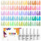 Vishine 48 Flacons Vernis Semi Permanent Pastel UV Gel Vernis à Ongles 45 Couleurs Rose Bleu Jaune Vert Macaron Classsique Collection Kit Saint Valentin Manicure Pour Ongle Idéal Cadeau De Vacances