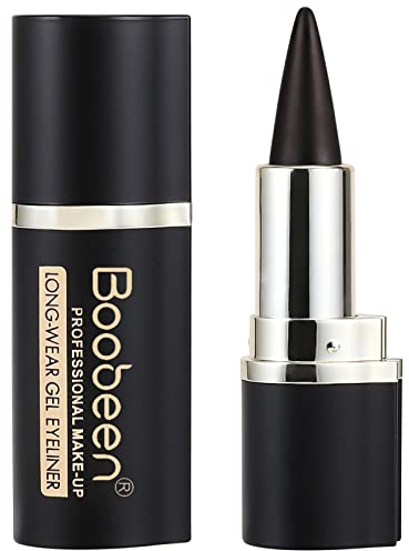 Boobeen Eyeliner - Schwarzer Eyeliner-Stift-Gel - Schnell trocknender Formel-Eyeliner - Wischfester Eyeliner-Make-up für den ganzen Tag - Lang anhaltender Statement-Augen-Look (Braun 1)