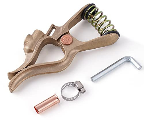 Welding Knight T-style Welding Ground Clamp 300-Amp Brass Welding Ground Earth Clamp For Welding Applications - TIG/MIG/MMA Tig Welder