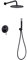 MICE - Set doccia incasso parete monocomando a 2 vie - rubinetteria bagno colore nero opaco - kit doccia incasso parete