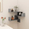 FIRBNUS 40x40x50 cm Bücherregal Wand Eckregal Wand Wandregale Regalboden Wand Regale Regal Grau Sonoma Schwebend für Wohnzimmer Kinderzimmer Wandregal Holzwerkstoff mit Mattem Finish