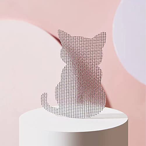 Wire Mesh Sheet 10Pcs Window Screen Patches Mesh Repair Patch Self Adhesive Window Screens Repair Stickers Door and Kit Mesh Holes Cracks Patch Screen Window Patch Mosquito Net Repair Kit Tape (Cat)