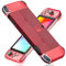 FANPL [Versione migliorata Custodia trasparente agganciabile per Nintendo Switch OLED 2021, custodia protettiva per Switch OLED e controller Joy Con, forte e durevole, non facile da cadere (rosso)