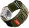 Bandletic Kompatibel mit Apple Watch Armband Ultra/Ultra 2 49mm 45mm 44mm 42mm, Sportarmband Nylon Geflochtenes Loop Band für iWatch Ultra/Ultra 2/SE/Series 9 8 7 6 5 4 3 2 1, M-Grün