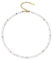 COAI Geschenkideen Damen 18k Vergoldete Kette Surfer Halskette Bohemian Choker aus Facettiertem Howlith