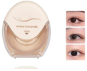 Glue-Free Invisible Double Eyelid Sticker, Waterproof Invisible Double Eyelid Tape, Invisible Eye-Lifting by Sticked for Hooded Lids, Droopy Eyes (S Double Moon)