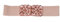 QUEEN HELENA Cintura Elastica Gioiello Cinta Fina a Fascia con Strass Donna CI022-11 Rosa