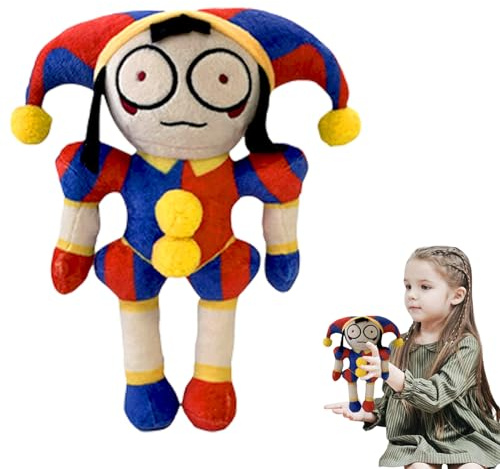 POPOYU Digital Circus Plush,30cm Digital Circus Figuren Pomni Jax Plüsch,Zirkusclown Plüschtier The Amazing Digital Circus Plüschpuppe,Weihnachts-oder Geburtstagsgeschenke für Jungen Mädchen