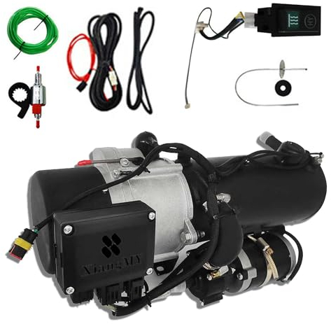 XiangMY Riscaldamento idronico, 12 V, 10 KW, Riscaldamento Diesel in Acciaio Inox 310S, Riscaldamento a combustibile Liquido, per Barche, roulotte, Camper