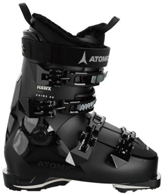 ATOMIC HAWX Prime 85 W Skischuhe Frauen - Größe 22/22.5 - Alpin-Skischuh in Black/Stone - Boots mit 3D Knöchel & Ferse für präzisen Sitz - mittelbreite Skistiefel für Fortgeschrittene