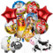 Ctxtqtdt 10 Piezas Granja de Zeno Globos para Fiestas Set de Niño Niña, Animales Granja Globos de Aluminio, Globos Decoracion Cumpleaños, Fiesta Globos para Decoracion Cumpleaños Niños (A)