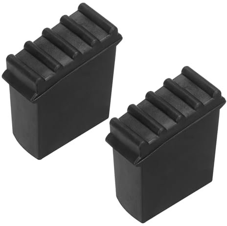 PATIKIL Step Ladder Foot Mat, 2 Pack Herringbone Ladder Feet Cover Non-Slip Rubber Cap Ladder Legs Accessories Replacement for Ladder Protection, Black