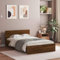 vidaXL Double Bedstead with Headboard - Engineered Wood, Sturdy Plywood Slats, Modern Brown Oak Finish, 135x190 cm, Bedroom Furniture