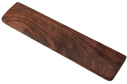 Wooden Keyboard Wrist Rest - Black Walnut Keyboard Wrist Rest - Solid Walnut Hand Rest - Ergonomic Hand Support for Comfortable Typing Keyboards Computers and Laptops