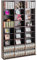 VEVOR Media Storage Cabinet, 9-layer DVD Shelf, Adjustable CD Shelves 27 Compartments, Protects & Organizes Music, Movie, Video Games or Memorabilia Collections, Espresso