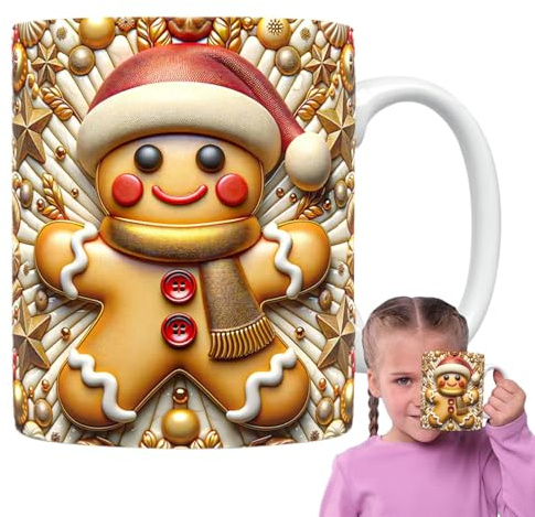 Christmas Mugs Gingerbread - Coffee Mug Christmas Cup - Coffee Cup Holiday Cups, Ceramic Mug Christmas Mugs Home Decor, Christmas Decorations