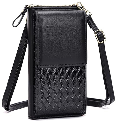 ZMDB Handytasche für Damen zum Umhängen, PU Leder Umhängetasche Damen mit Abnehmbarem Schultergurt, Handy Schultertasche Damen mit Kartensteckplatz